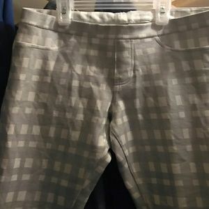 Hue jeggings silver& white